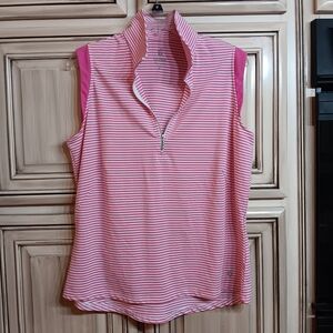 GGblue Athletic Top Pink White Stripe‎ - Size XL
